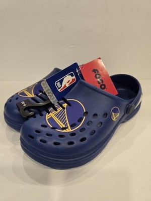 FOCO NBA Golden State Warriors Blue Clog Sandals Ankle Strap Men s 9-10