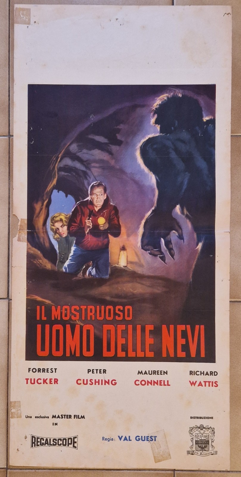 Locandina originale film Il mostruoso uomo delle nevi (1957) - Regia di Val Guest
