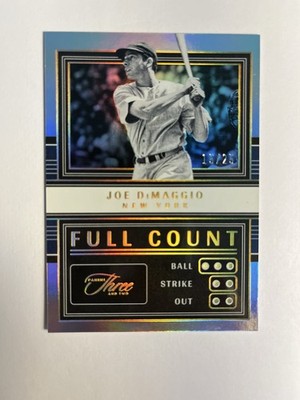 Joe DiMaggio 2023 Panini Three and Two Full Count #FC-JD Yankees /25 9 WS Nice