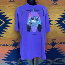 Vintage 90  s Arizona Graphic Tee. Indigenous. Size XL. Unisex. Single Stitch.
