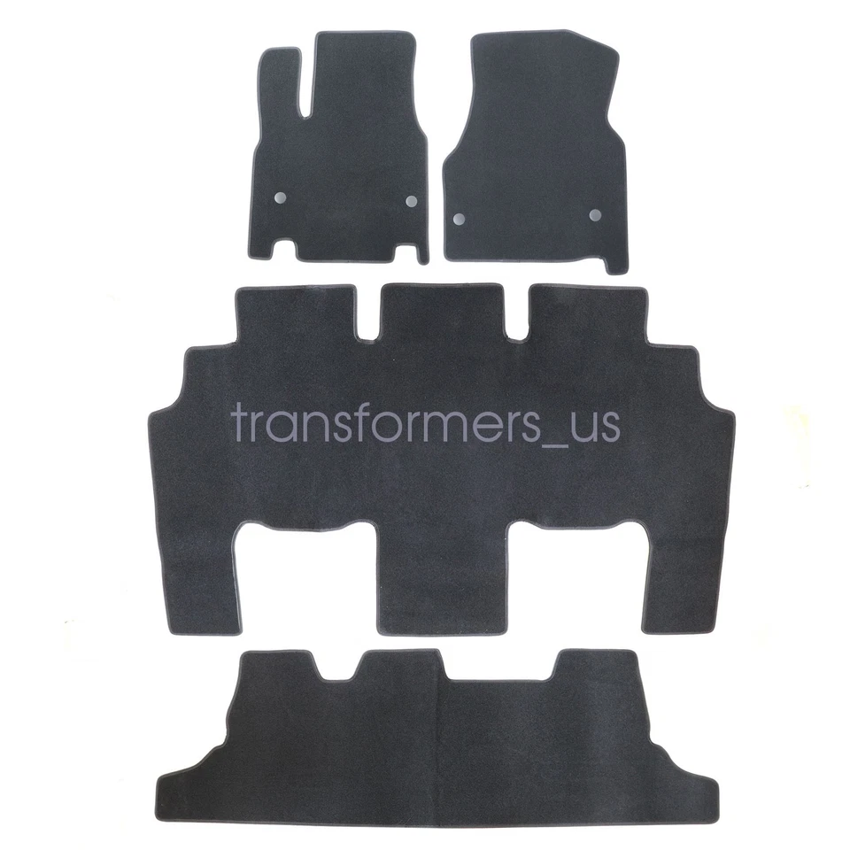 Alfombrillas delanteras y traseras negras nuevas para Chrysler Pacifica/Voyager 2017-2025 Foto 3 de 4