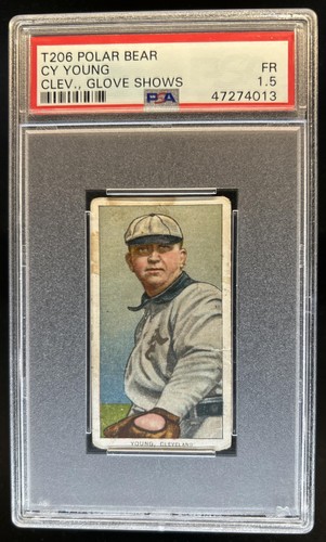 1909-11 American Tobacco Company T206 Cy Young Polar Bear Vintage Card PSA 1.5