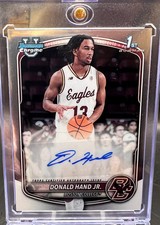 25-26 Bowman Chrome Basketball Donald Hand Jr. Auto 1st Bowman Boston