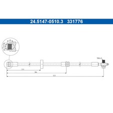 Bremsschlauch ATE 24.5147-0510.3 für Audi A2