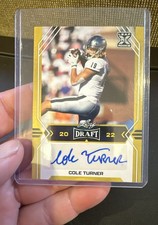 2022 Leaf Draft - Autographs Cole Turner #BA-CT3 Gold (AU, RC)