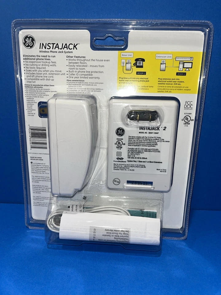 Ge General Electric Instajack Wireless Phone Jack System 86597 Extension Unit - Image 3 of 4