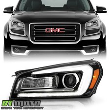 2013-2016 Gmc Acadia Halogen Led Tube Projector Headlight Headlamp Driver Side