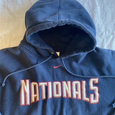 Washington Nationals Nike Team MLB Hooded Sweatshirt Mens L  Large Used 2005 Vtg