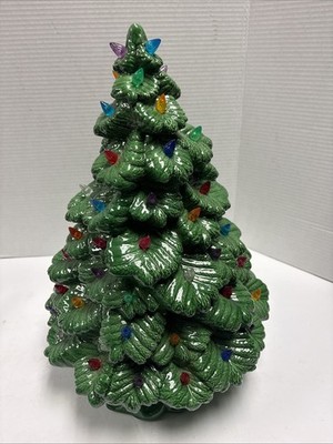 VINTAGE Nowells 1990 16 in. Lighted Ceramic Christmas Tree