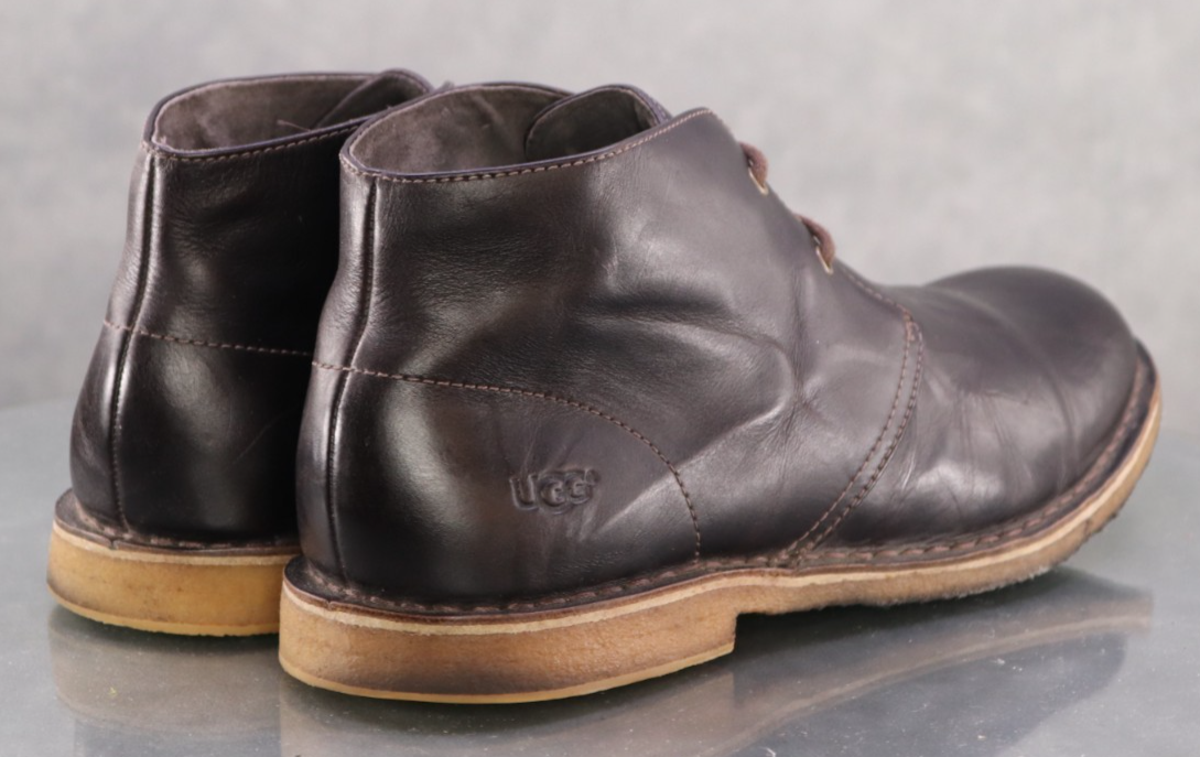 UGG | Leighton Men\'s Leather Chukka SN 3275 Size 11 Brown UGG Boots Mens 9 Brown Leather Leighton Chukka Desert Lace  main image 4
