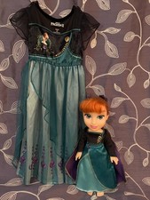 Disney Frozen II Queen Anna 14'' Doll  Queen Anna's Gown Size 2T