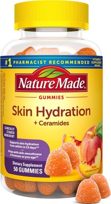 Nature Made Skin Hydration Gummies Plus Plant-Sourced Ceramides, Support Healthy