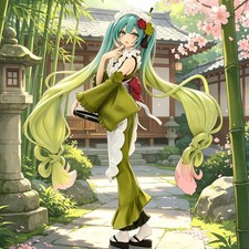 Hatsune Miku Matcha Parfait Maid PVC Figure Collectible Desktop Display New Gift