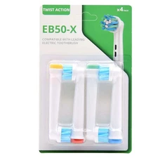 Replacement Brush Heads for Electric Toothbrush EB50-X  2 Packs of 4 /8 