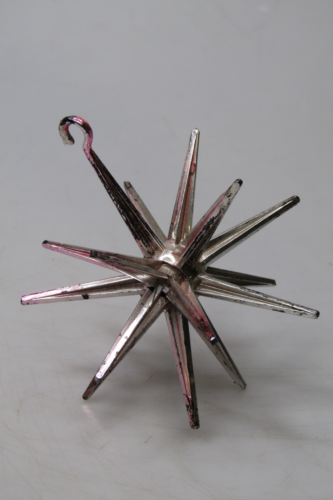 Vintage Large Sputnik Atomic Starburst Hard Plastic Christmas Ornament