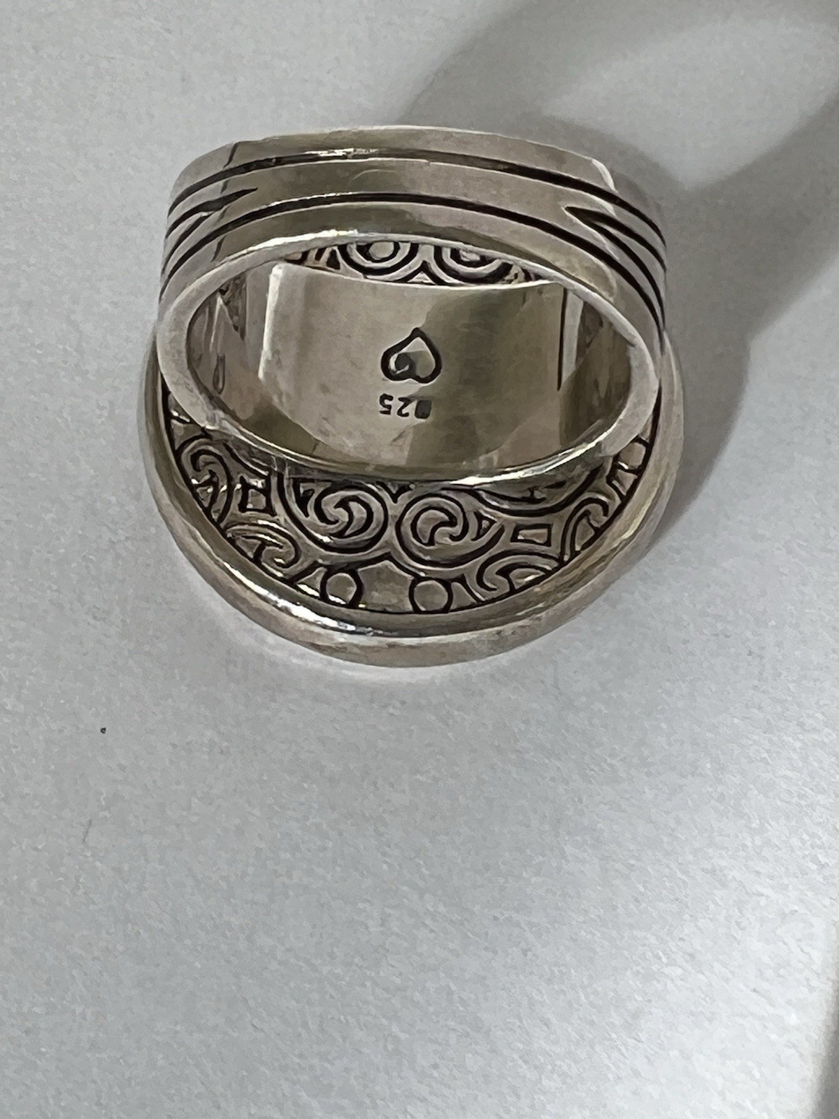 19gr Brighton Solid Sterling Silver Scroll Open W… - image 8