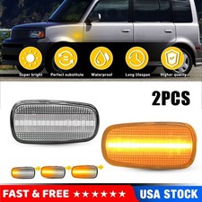Led Sequential Fender Side Marker Turn Signal Light Clear For 2004-2006 Scion Xb