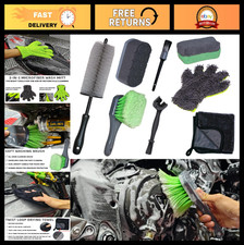 8 Pack Motorcycle Cleaning Kit - Chrome Safe, Engine Tire Care, Detailing Tool