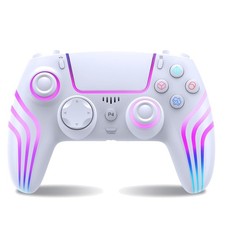 LED Wireless P4 Controller with Dual Shock - ...