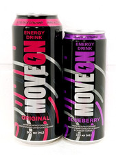 MOVE ON Original Blueberry Energy Drink Empty Cans Set 330ml-500ml Ukraine 2026