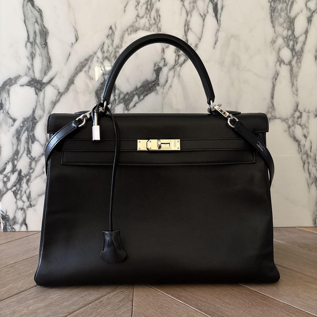 Hermes Kelly 35 Black HERMES Bag | eBay