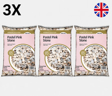 3 x Pastel Pink Decorative Stones 15–30mm – Garden & Craft Pebbles Multi-Buy
