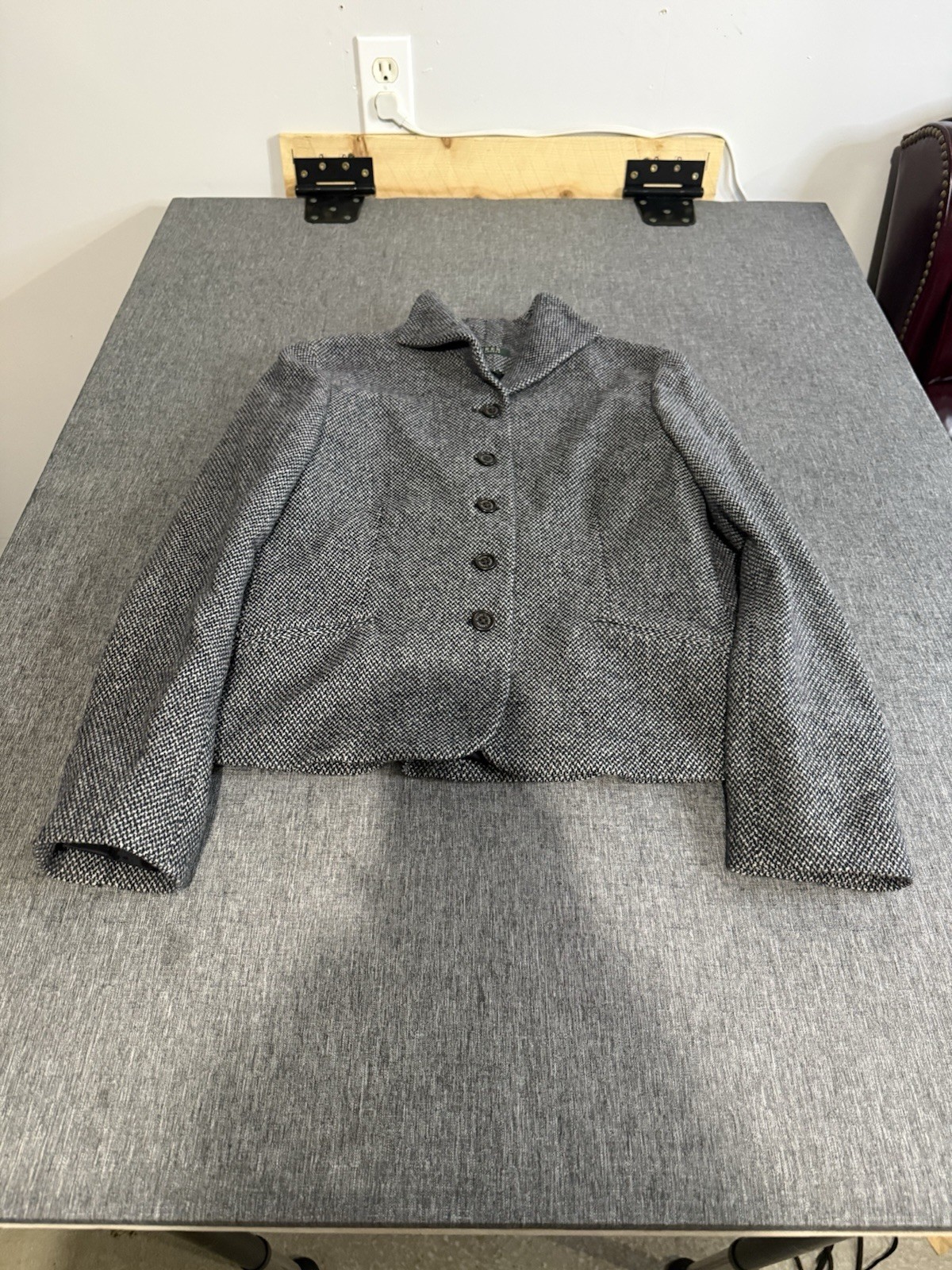 Lauren Ralph Lauren Women’s Twead Wool Blend Jacket Sz 8 Academia