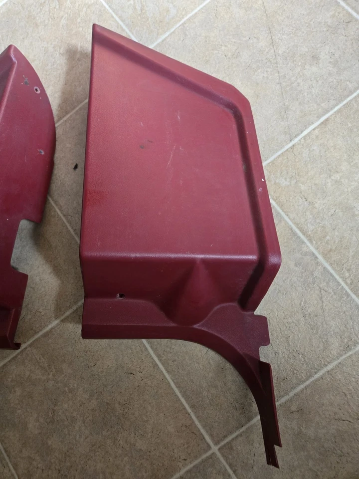 Par de cubiertas de retractor de cinturón de seguridad Ford Bronco 1980-1991 80-91 rojo OEM Foto 3 de 3