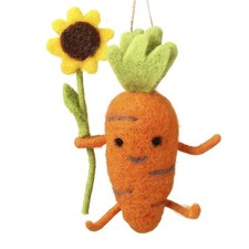 Felt Carrot with Sunflower Hanging Easter Decoration Spring Home Decoration