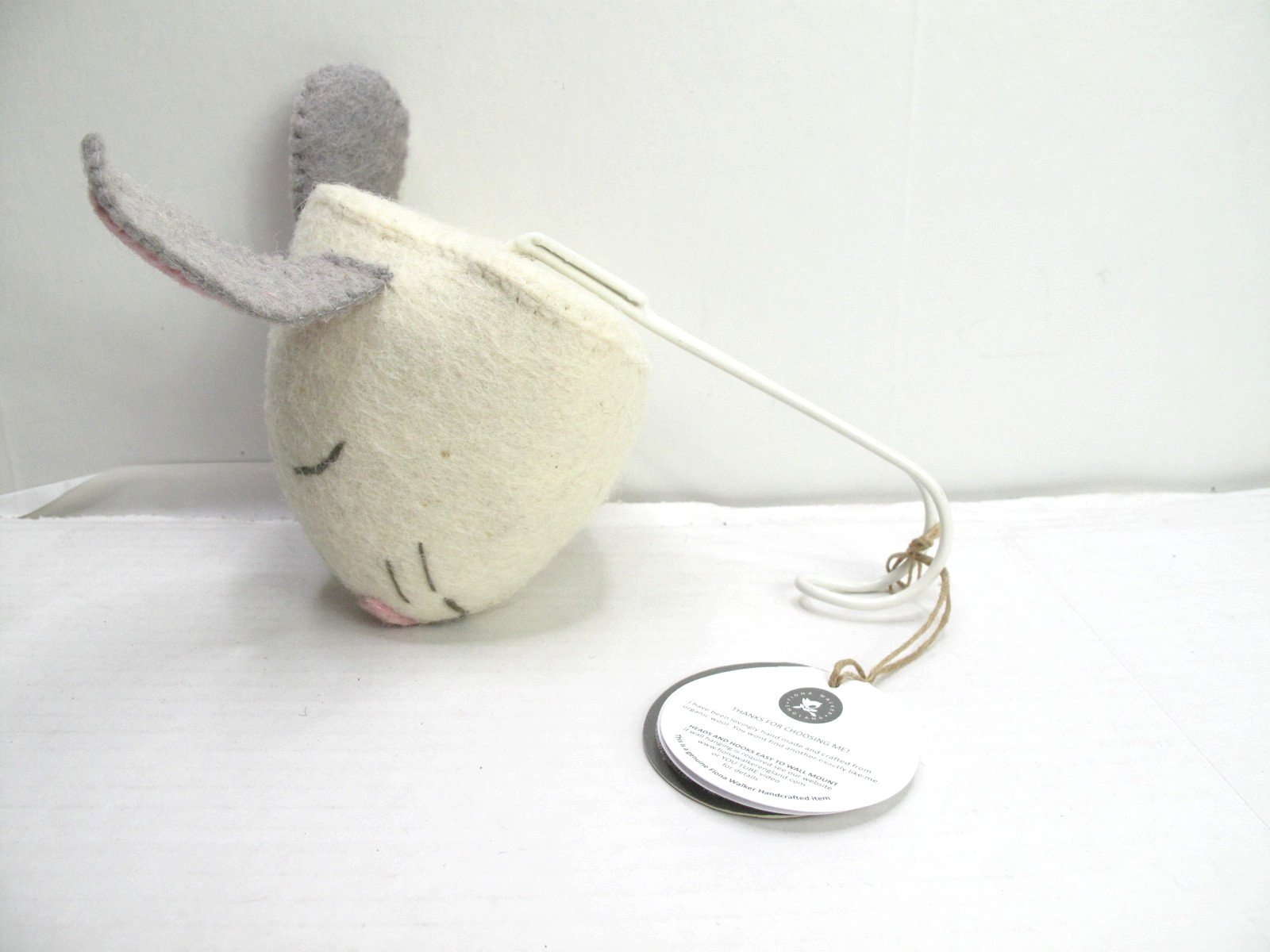 Set of 3 FIONA WALKER Felted Wool Animal Hooks - Baby Nursery Child's Room Decor