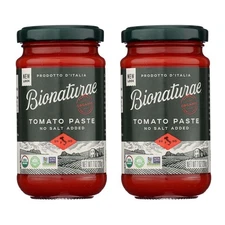 Bionaturae Organic Tomato Paste Pack Of 2 7 Ounce Glass Jars Italian Flavor