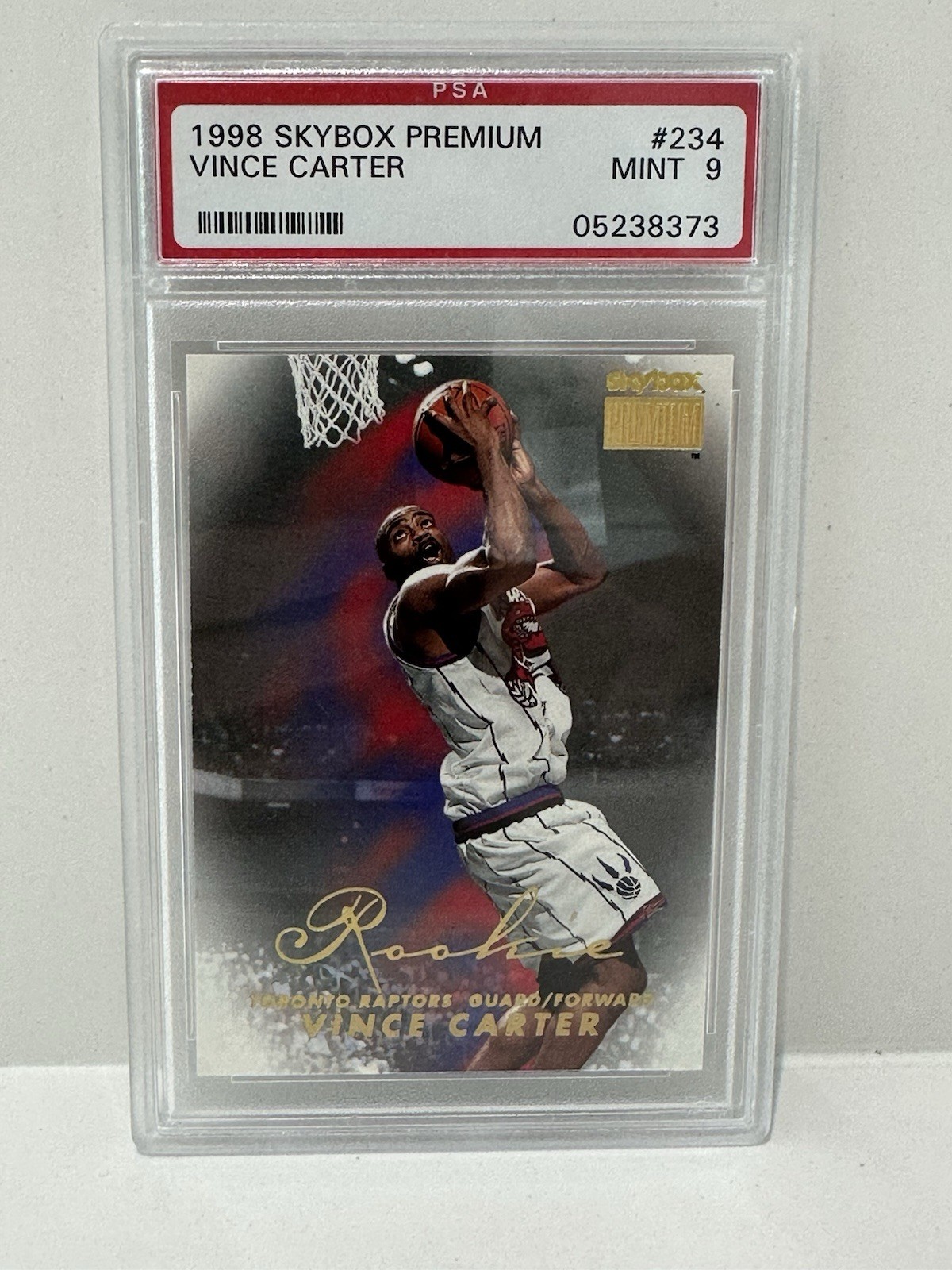 1998 Skybox Premium #234 Vince Carter RC Raptors HOF Rookie PSA 9 MINT!!