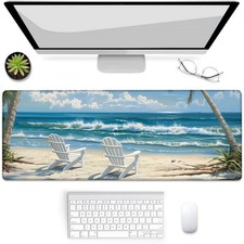 Gaming Mouse Pad, Beach Mouse Pad, Desk Mat, Non-Slip Rubber Base MousePads f...