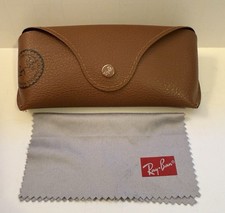 Ray-Ban Brown Faux Leather Soft Case For Sunglasses  Eyeglasses With Cloth