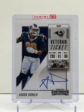 2018 Contenders AARON DONALD Sealed Veteran ticket Auto #VT-AD Los Angeles Rams
