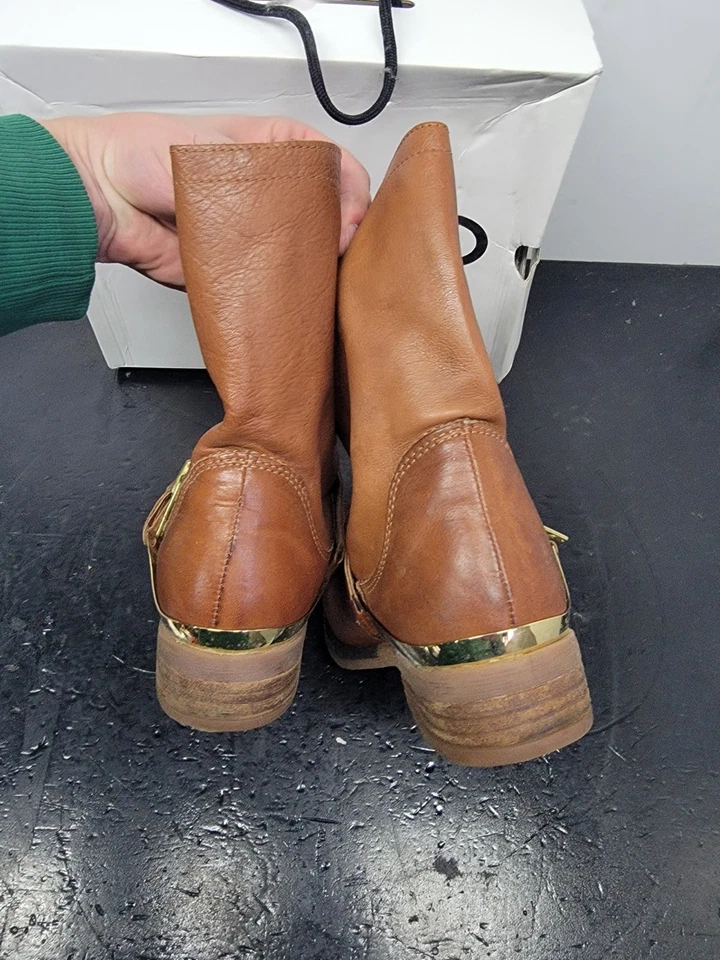 Nice Aldo Burkinafaso Leather Boots Tan Size 8 - Image 3 of 4