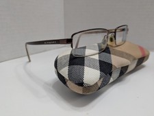 Burberry B1012 1012 Eyeglasses Brown Rectangular Half Rim Frame 52-19-140 Italy
