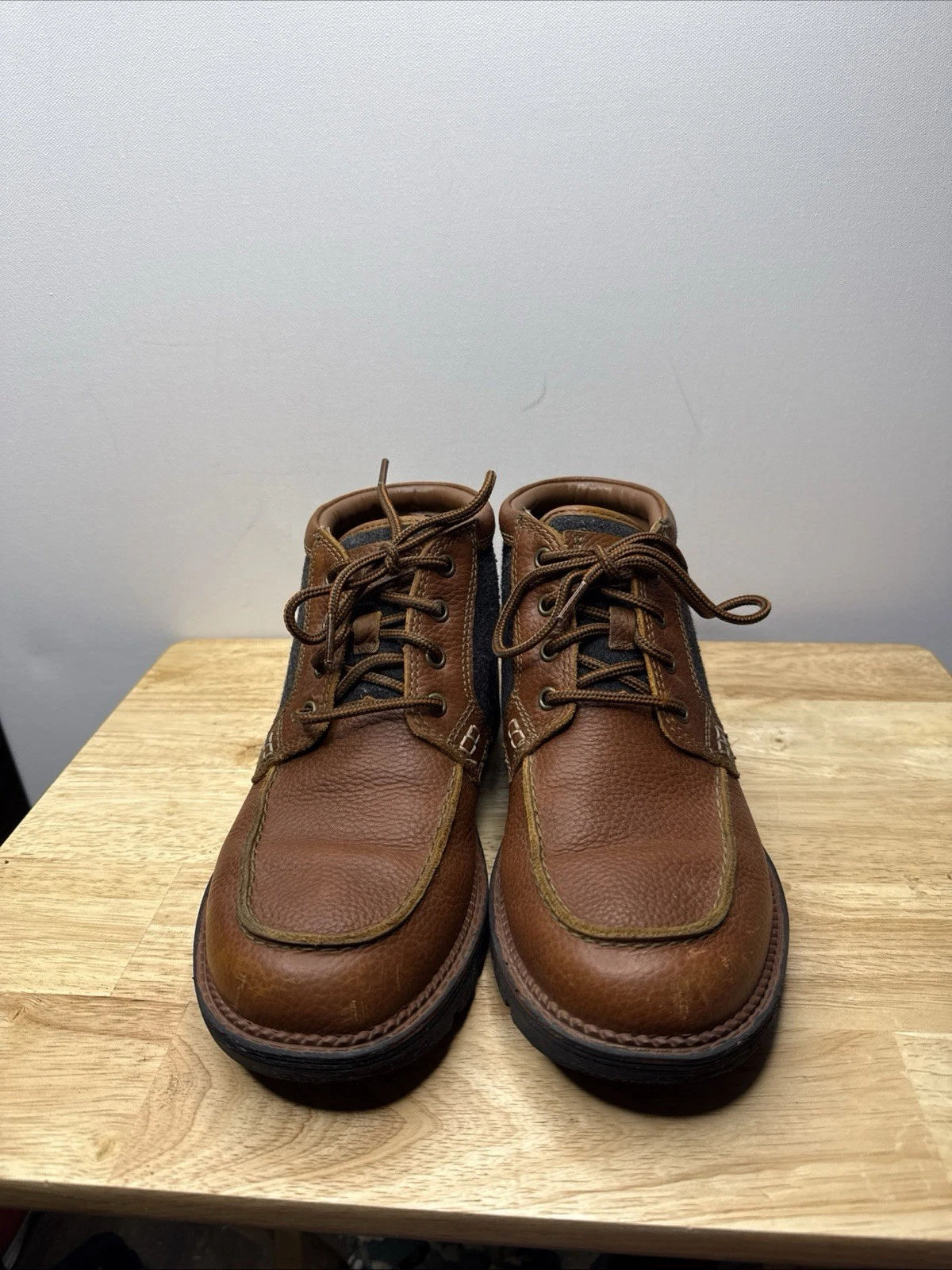 Clarks Maplewalk Moc Waterproof Brown Leather Chukka Boots Men’s 8.5 Unboxed