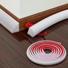 Flexible Quarter Round Molding, 4 Meter Baseboard Trim Peel and Stick Trim Mo...