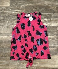 BIBI Women Pink and Black Leopard Print Top, Large