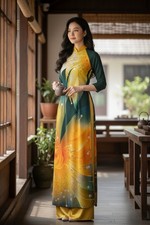 Ao Dai for Women - Modern Vietnamese  o D i Dress for Lunar New Year - No Pants