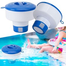 1/2pcs Floating Swimming Pool & Spa Chlorine Bromine Dispenser Holds 3" Tablets