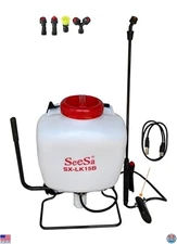 4-Gallon Dual-Function Backpack Sprayer with 4 Nozzles & Rechargeable Battery