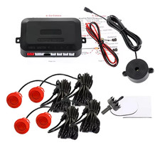 Car Parking Sensor Kit 4 Sensors Reverse Backup Radar Buzzer Alert 12V 22mm — image 10