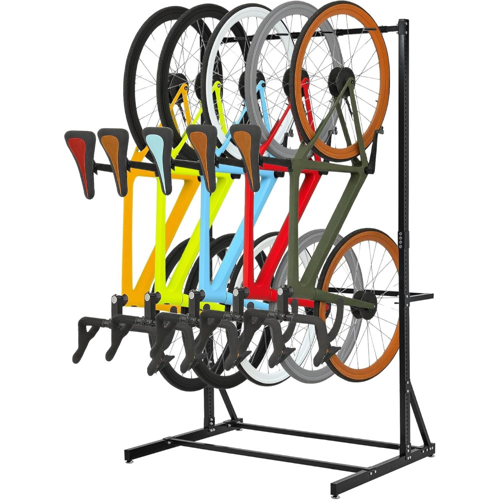 Freestanding Bike Rack 5 Bikes Capacity 400LBS Vertical Bike