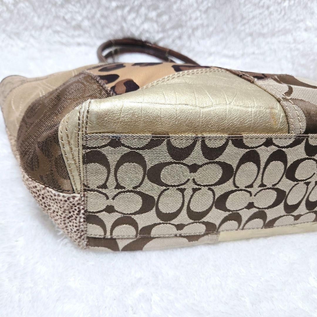 Coach Patchwork Tote Bag Bleecker Canvas Leather … - image 18
