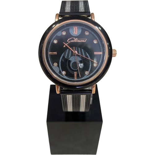 Orologio donna Gattinoni oro rosa bracciale maglia milanese nera