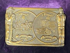 International Harvester History Bronze Belt Buckle Spec Cast Grain  Harvesting