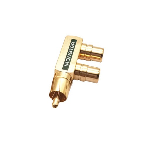 Gold Plated AV Audio Splitter Plug RCA Adapter 1 Male To 2 Female F Connector - Afbeelding 8 van 10