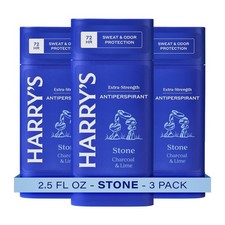 Stone Extra-Strength Antiperspirant Deodorant for Active Men - 3 Sticks, 2.5 oz